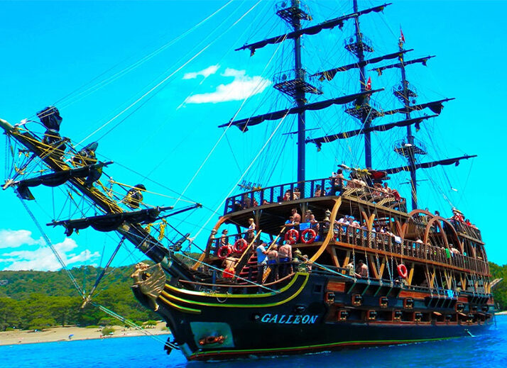 Kemer Pirates Boat Tour | From Antalya City And Kemer | Phaselis, Cleopatra, Paradise And Moonlight Bays And Pirate Cave